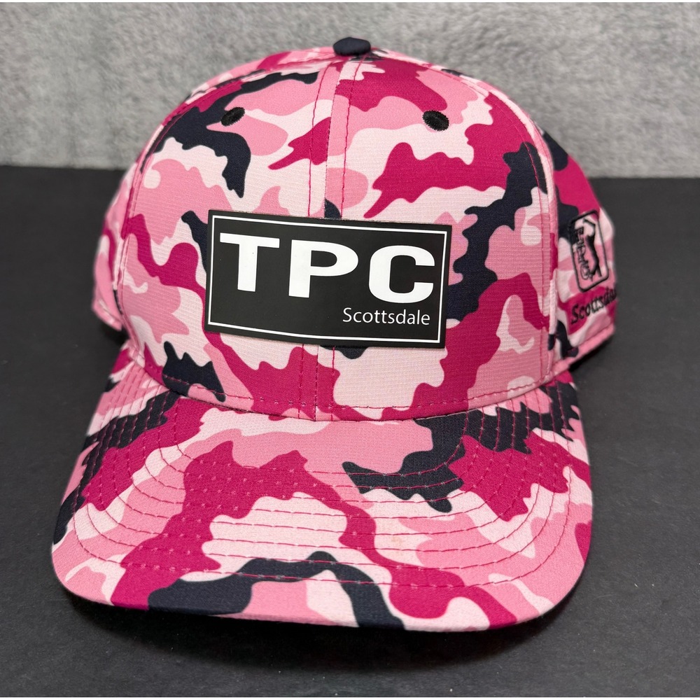 Pukka Hat TPC Scottsdale Golf Unisex OSFM Pink Camo Snapback PGA Tour Cap